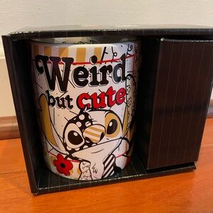 NIB Disney Britto Collab Stitch- “Weird But Cute” Mug